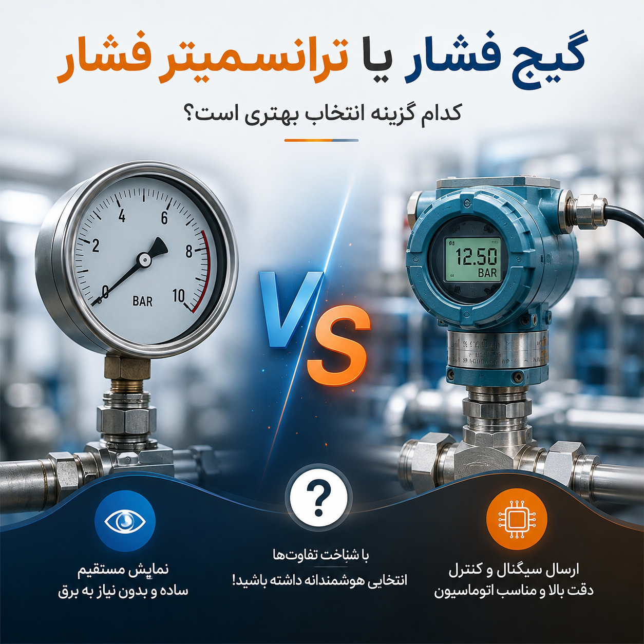 گیج فشار یا ترانسمیتر فشار
